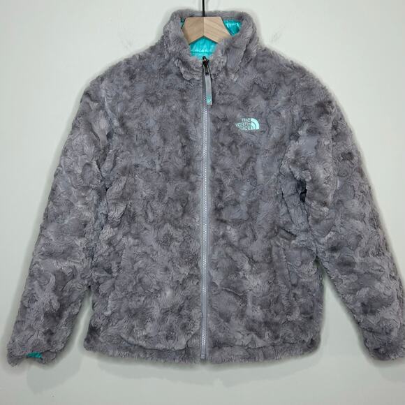 The North Face Reversible Fleece Lined Full Zip Jacket Girls Size L (14/16) - Picture 2 of 15